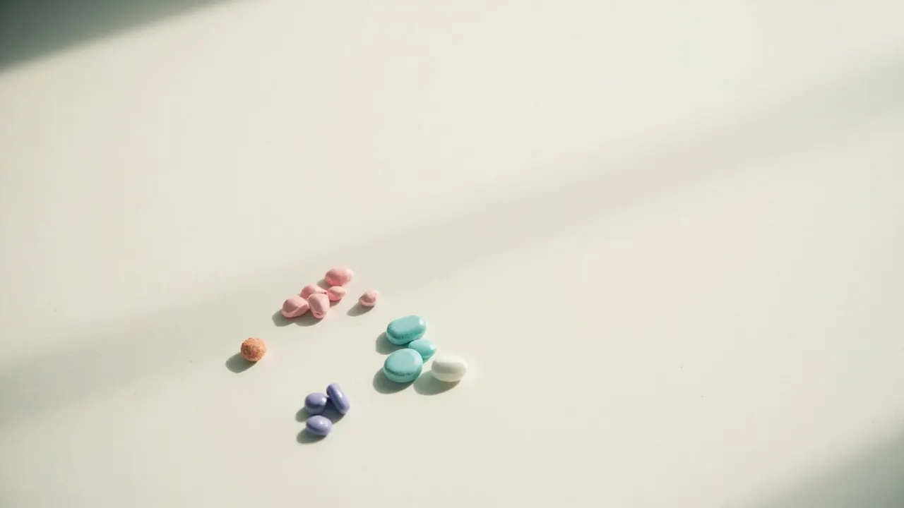 Comprimidos y cápsulas de antibióticos sobre superficie clara