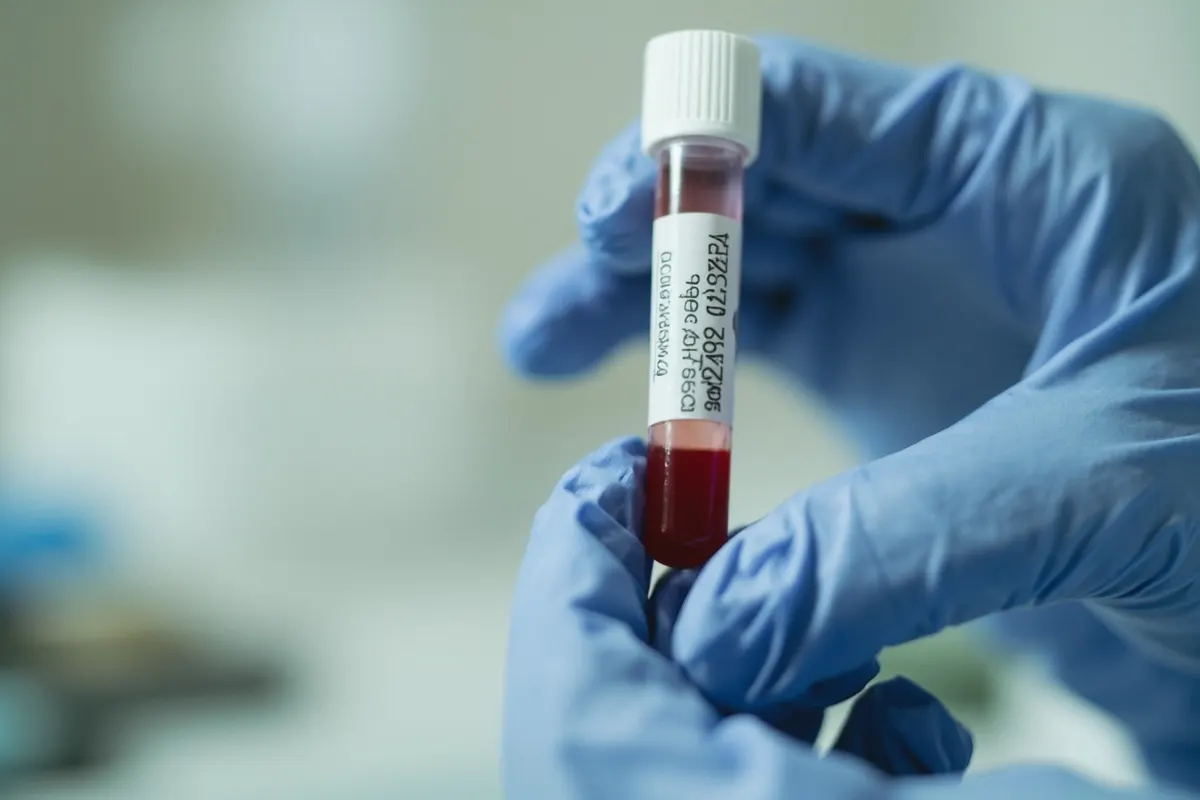 Tubo de sangre para análisis de anticuerpos