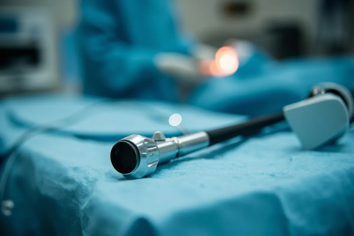 Endoscopio preparado para biopsia duodenal