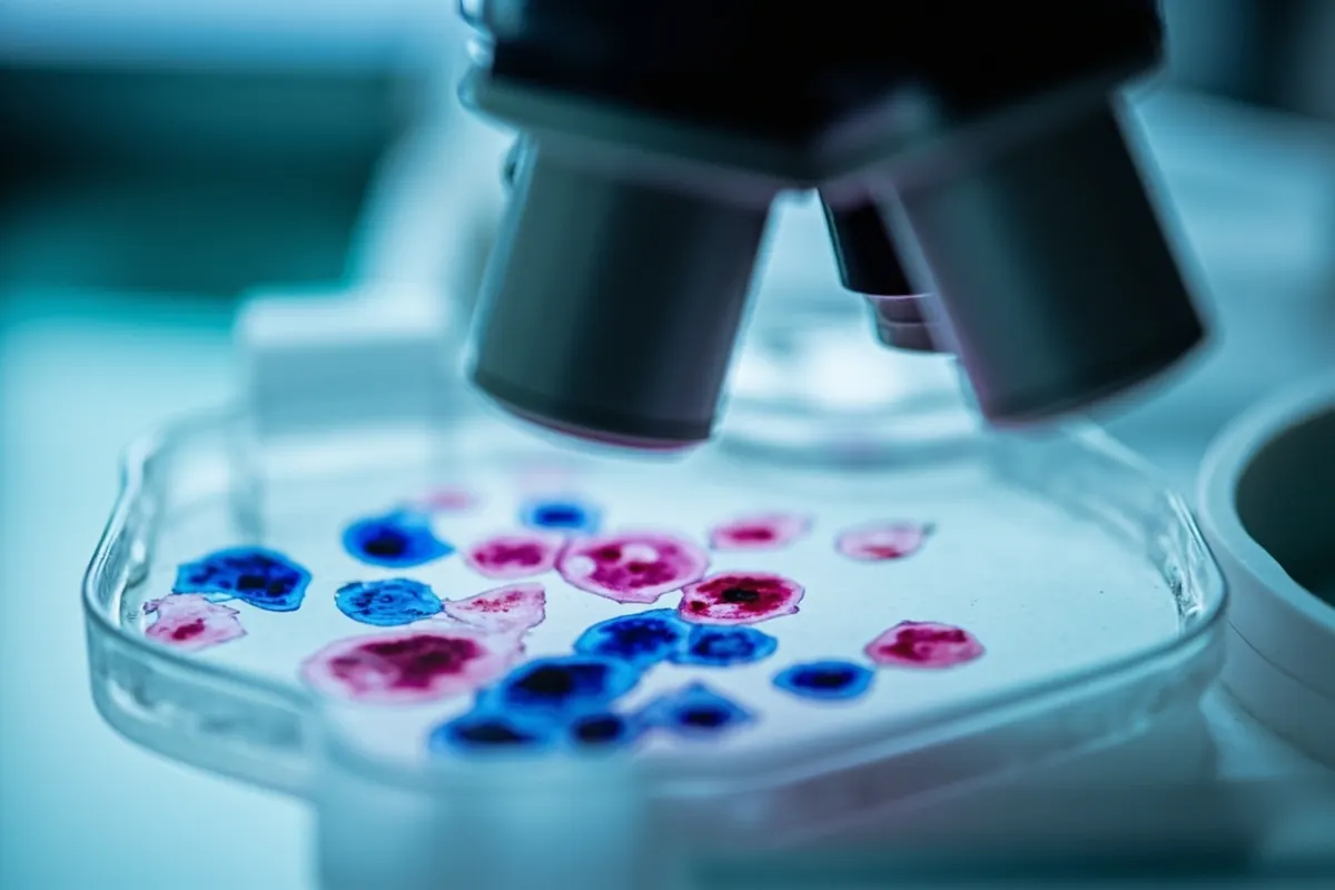 Células cancerosas vistas al microscopio