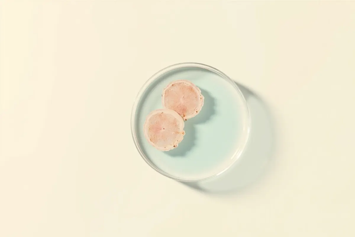 Una biopsia intestinal recién extraída en el laboratorio
