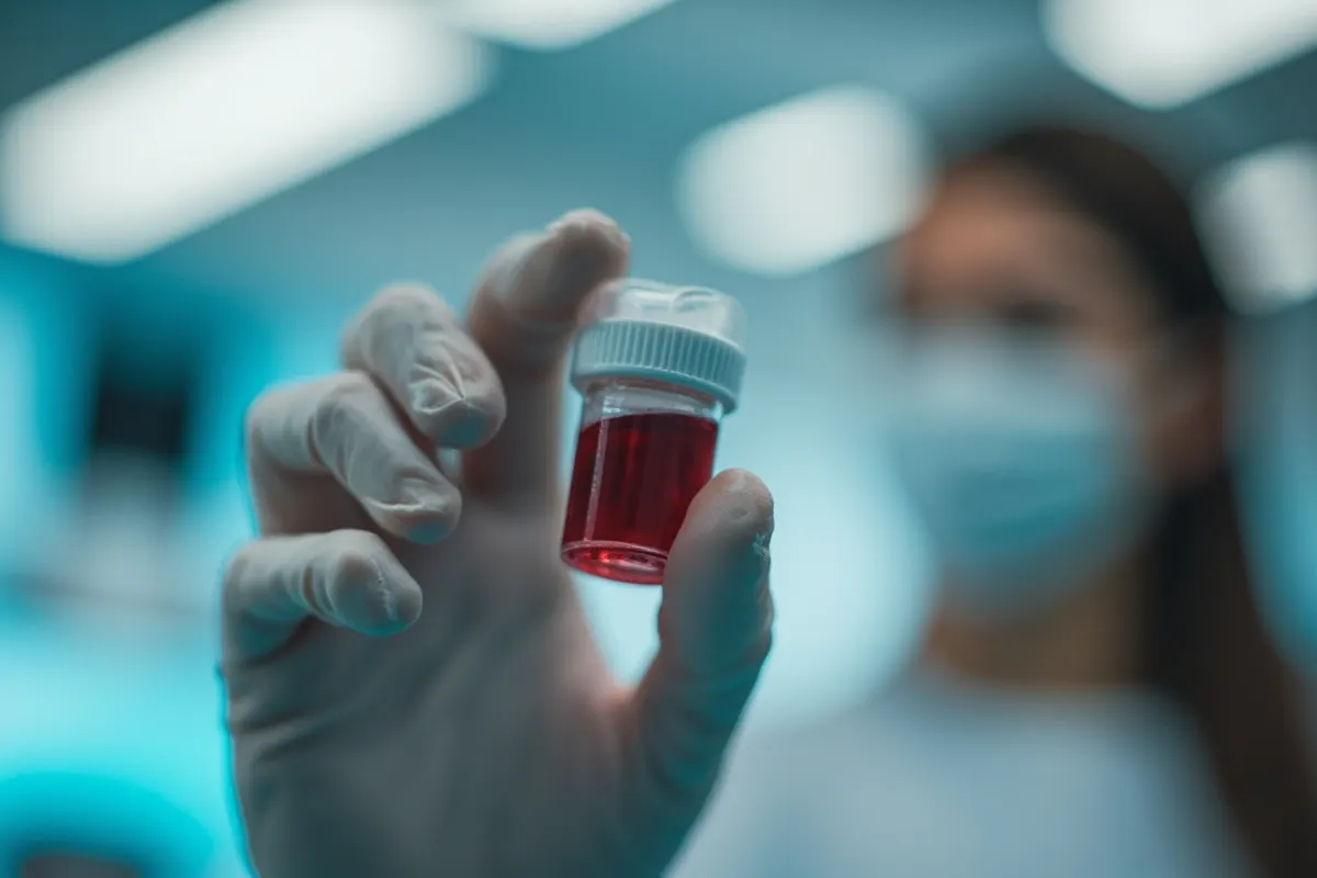 Tubo de sangre para un análisis
