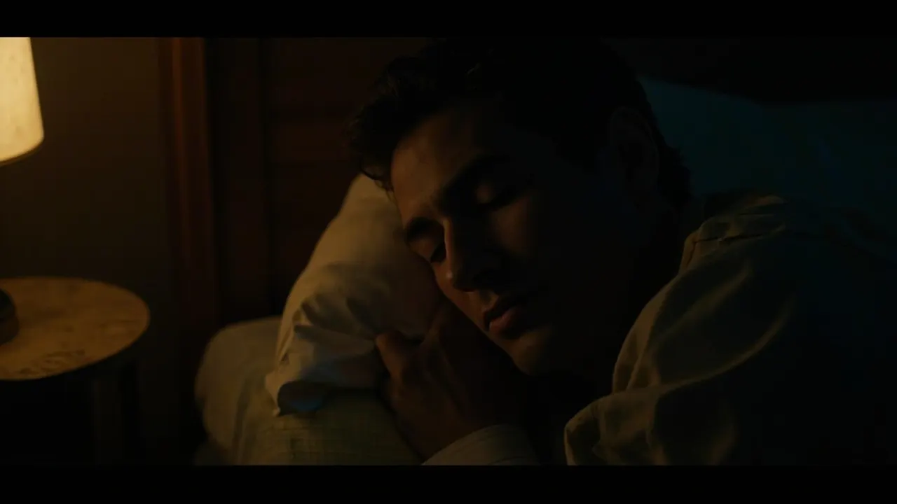 Persona intentando dormir en la cama por la noche