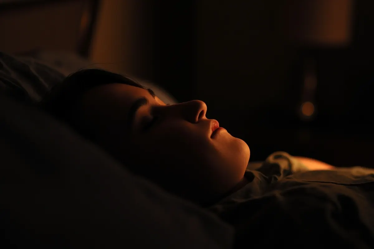 Persona durmiendo en una habitación oscura, el sueño es clave para mantener el peso tras dejar el fármaco.