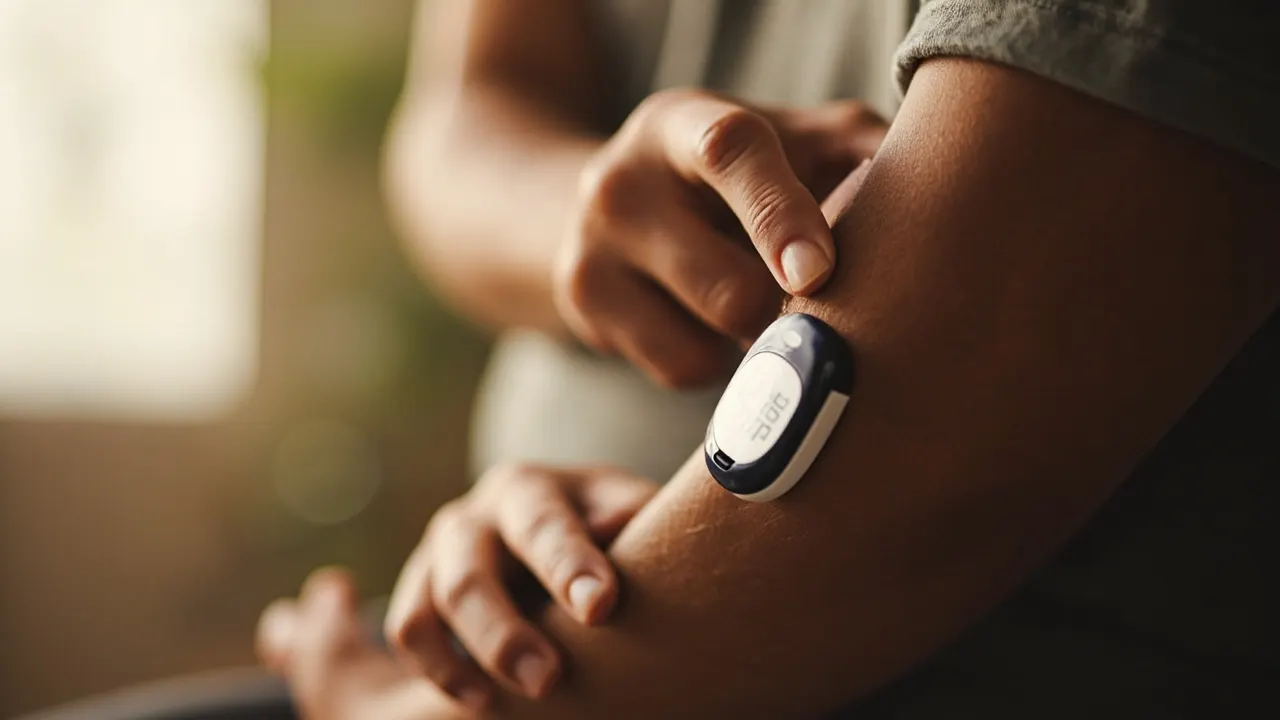 Sensor continuo de glucosa en el brazo