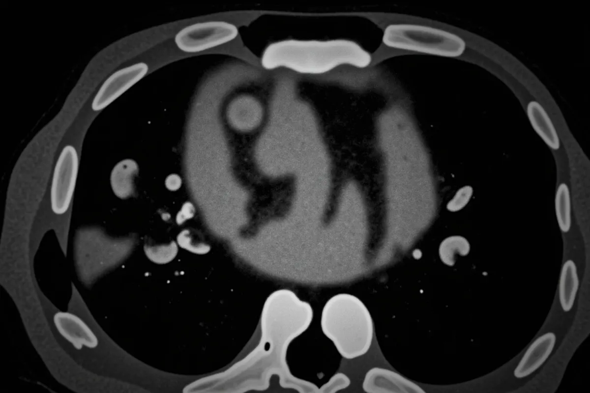 Tomografía computarizada con nódulos pulmonares.