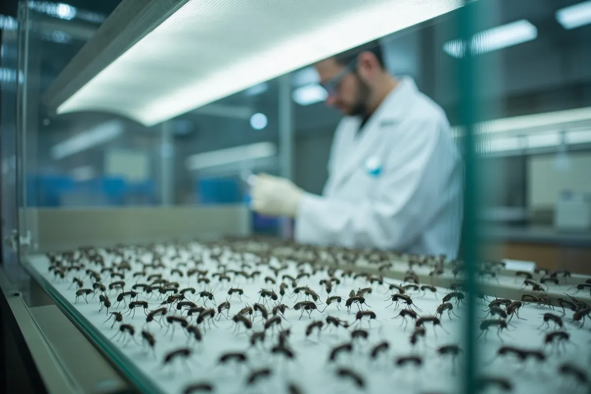 Mosquitos criados en un laboratorio del Instituto Superior de Sanidad de Italia